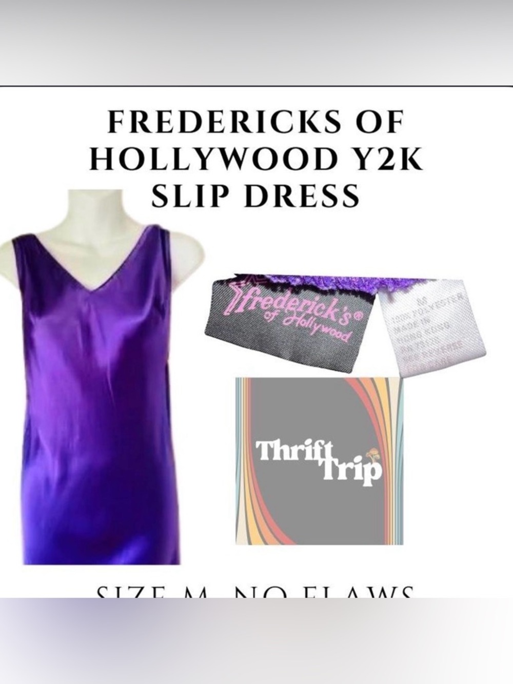 Frederick's of Hollywood Purple Satin Slip